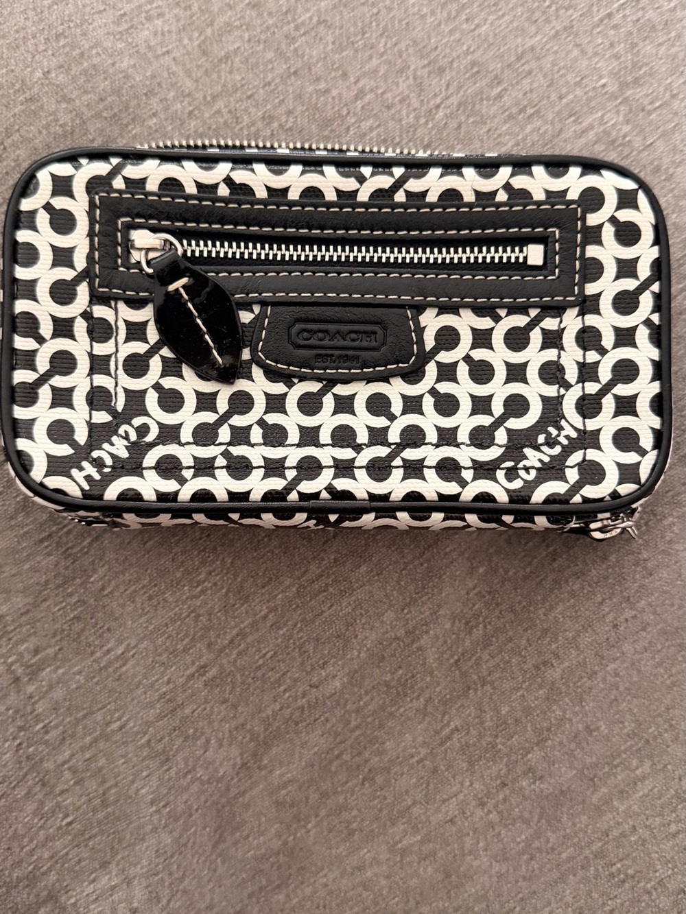 Coach Black & White Jewelry Box